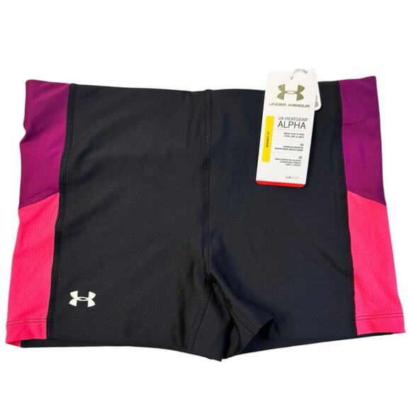NWT Under Armour Women’s HeatGear Alpha Shorty 3” Compression Shorts Size Medium - Picture 1 of 6